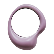 Petit miroir design en céramique lilas Ingres Jean - Moustache