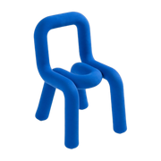 Chaise pour enfant en coton bleu Mini Bold - Moustache
