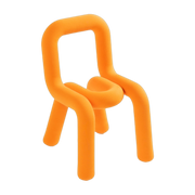 Children's chair in orange cotton Mini Bold - Moustache
