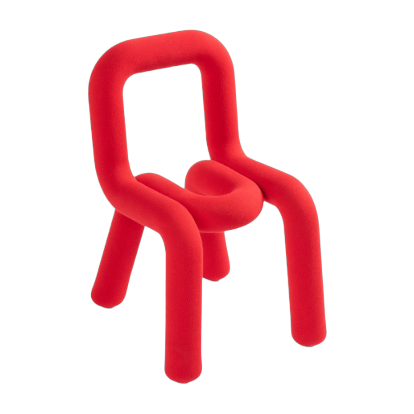 Chaise pour enfant en coton rouge Mini Bold - Moustache