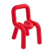 Sedia per bambini in cotone rosso Mini Bold - Moustache