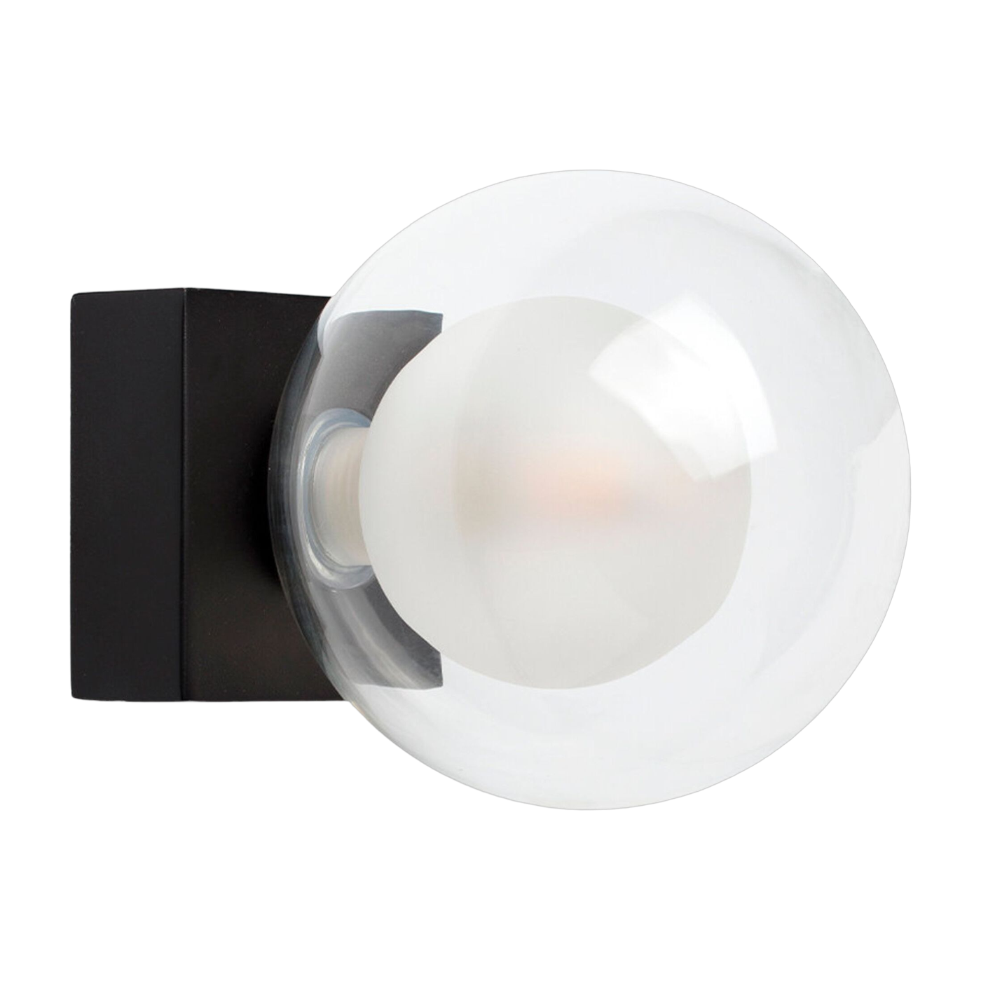 Black glass wall light 11. 5 cm Perla - Faro Barcelona