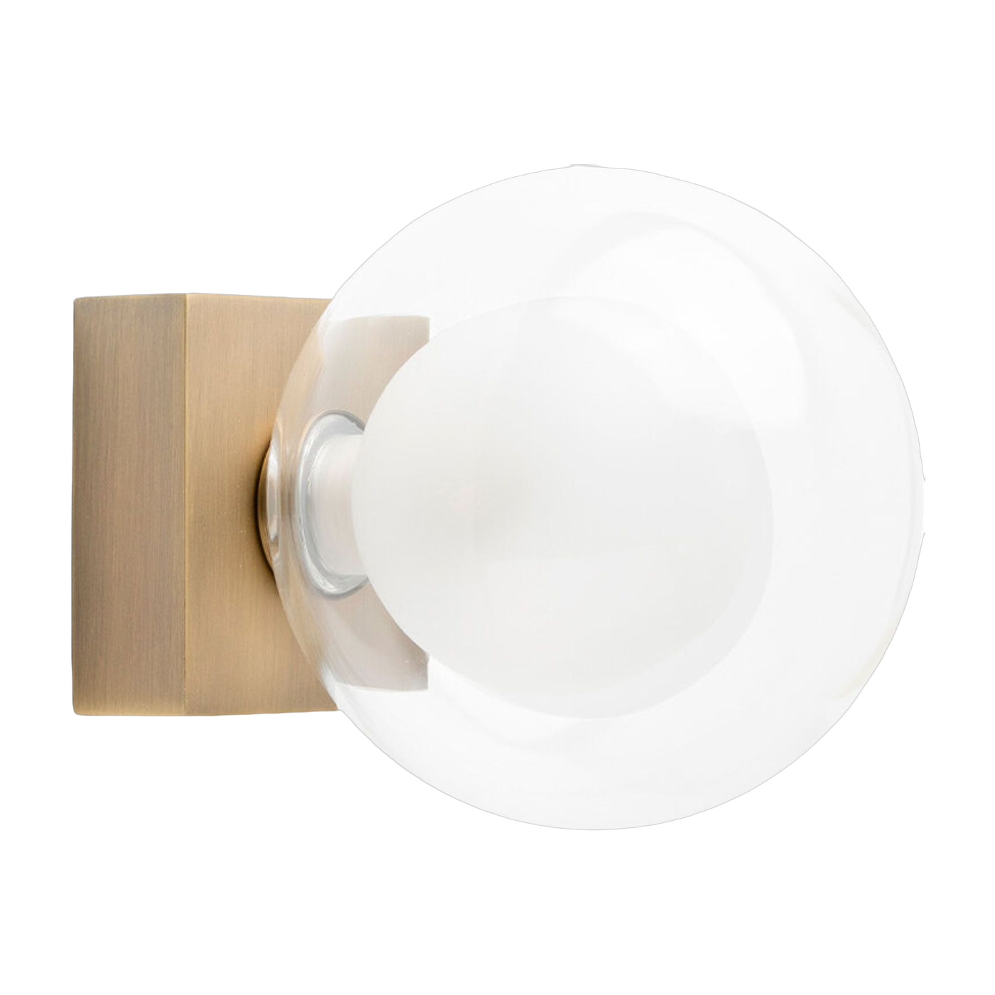 Old gold glass wall light 11. 5 cm Perla - Faro Barcelona