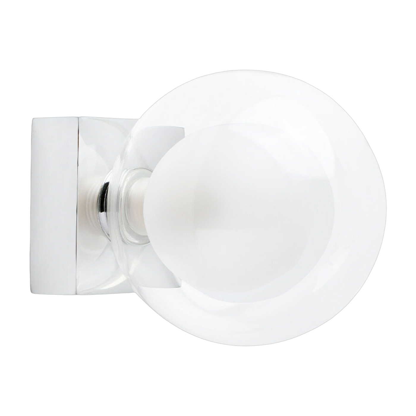 Chrome glass wall light 11. 5 cm Perla - Faro Barcelona