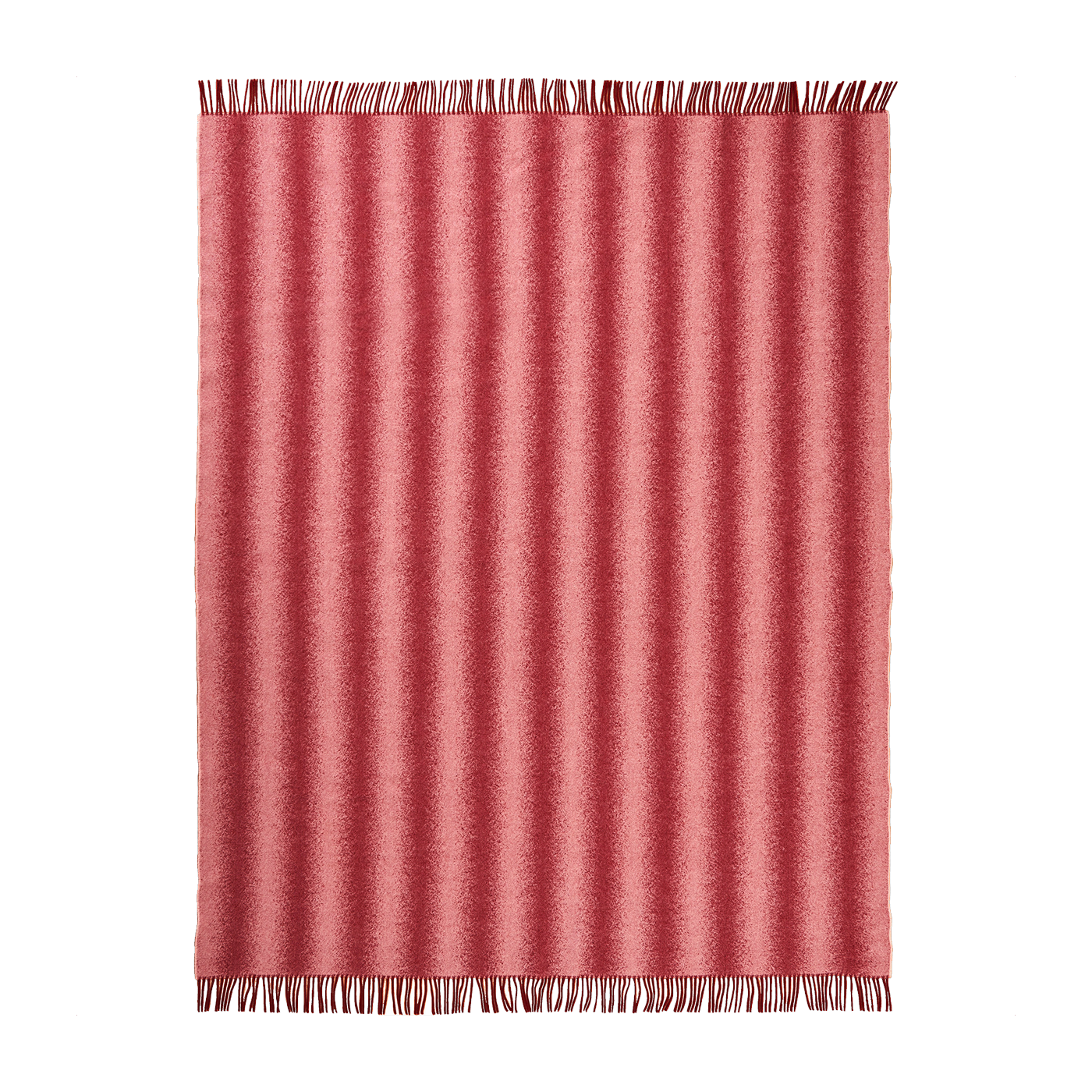 Tide blush and burgundy striped wool blanket - Schneid Studio