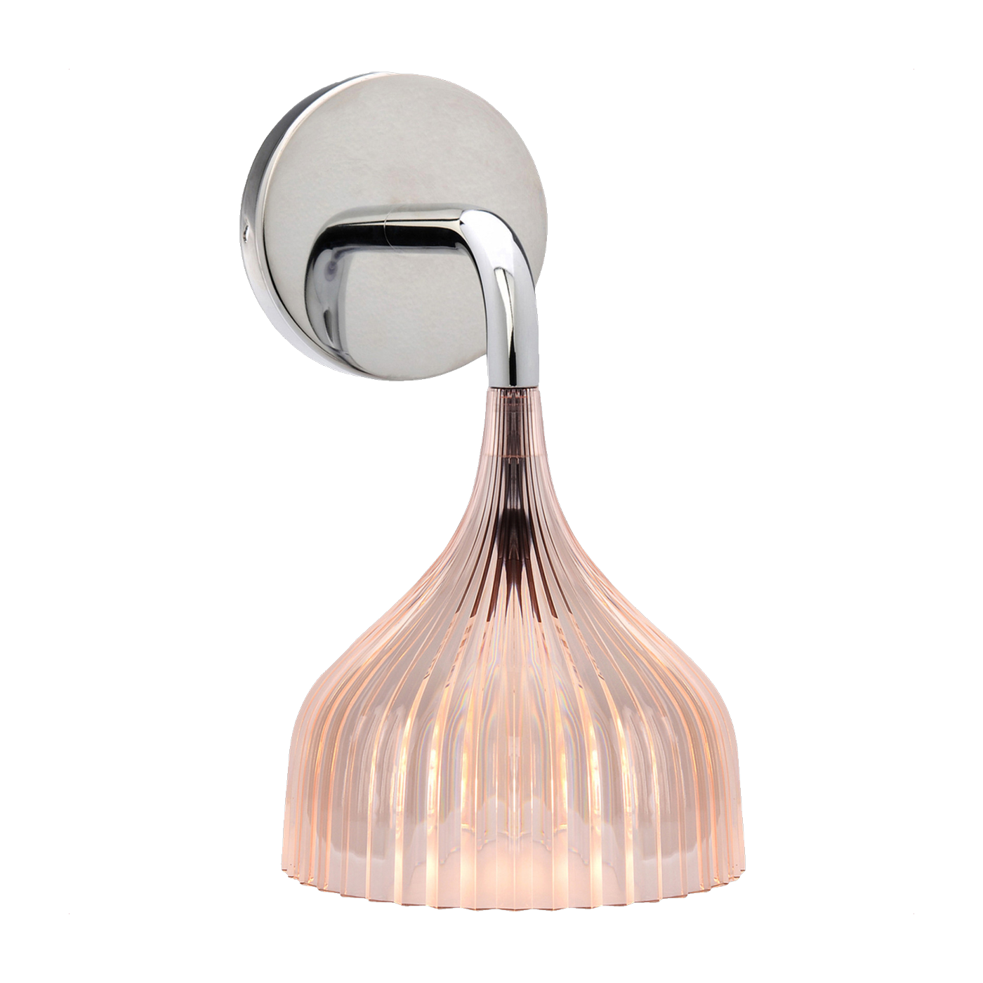 Lampada da parete rosa trasparente 13, 5 cm E' - Kartell