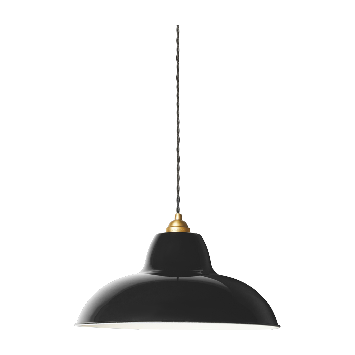 Brass and black steel pendant Original 1227 Midi Wide - Anglepoise