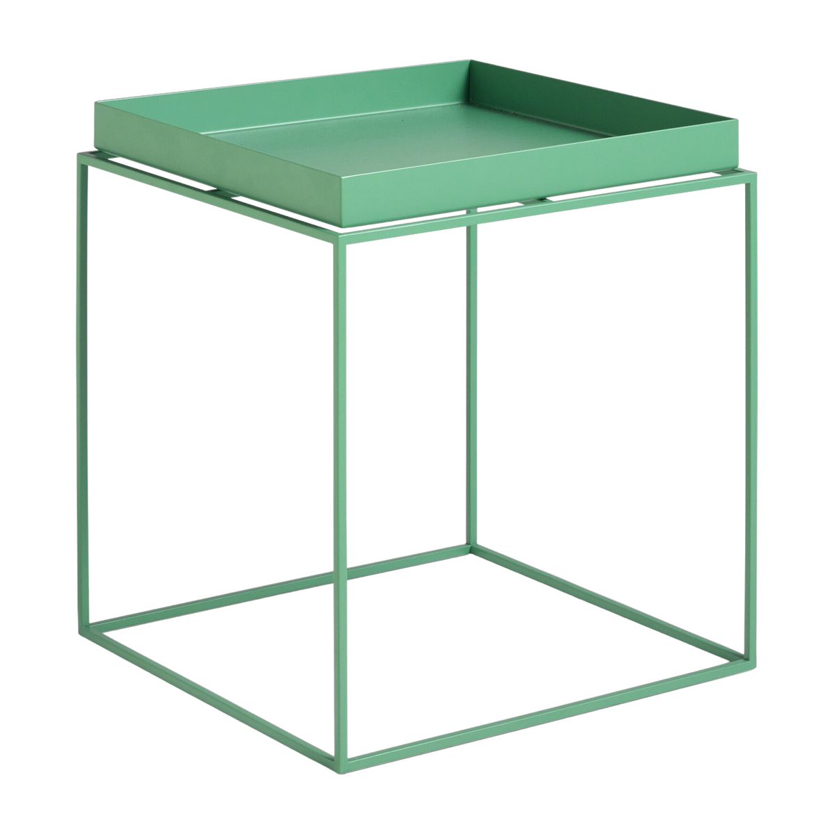 Table basse carrée en métal menthe poivré 40 x 40 x 44 cm Tray - HAY