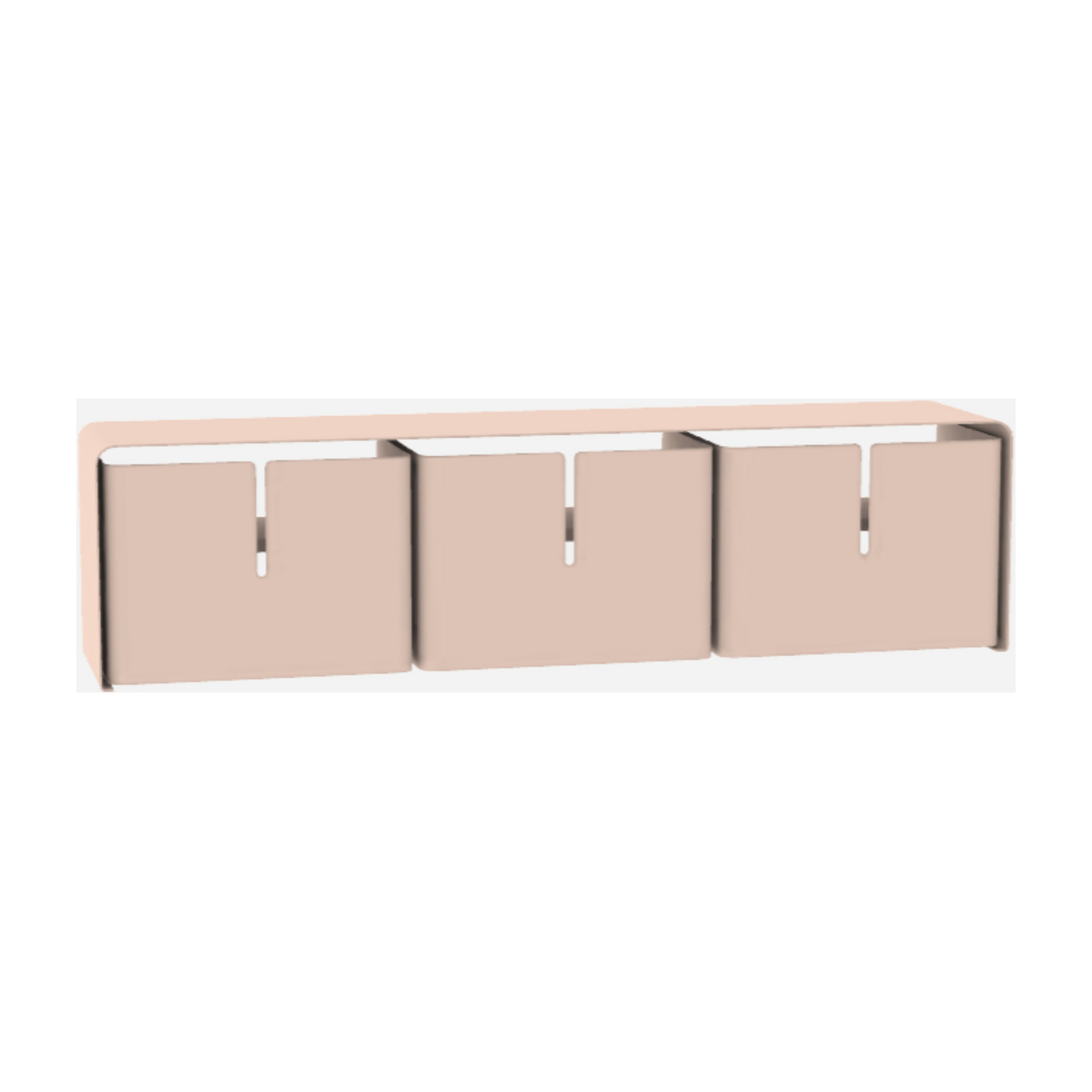 TV-Möbel mit 3 Schubladen baby pink Barber - Matière Grise