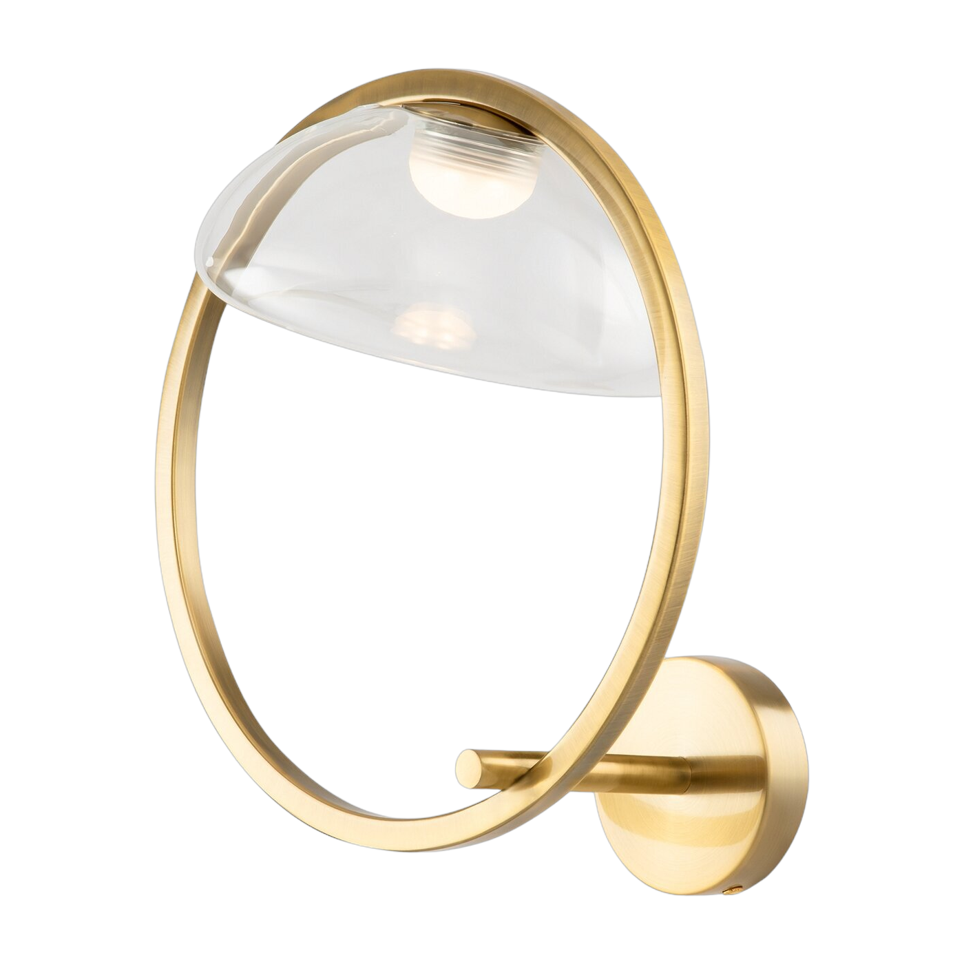 Lámpara de pared de vidrio y metal dorado 32 x 21,8 cm Lunare - Maytoni