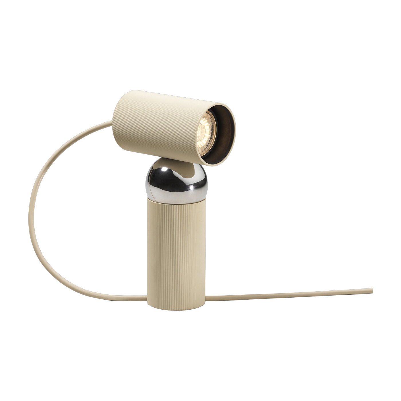 Lampe de table orientable en polycarbonate lin 10,4x20,3cm Bilboquet - Flos