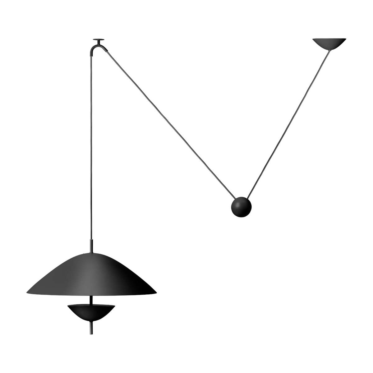 Black iron hanging lamp 50 x 34, 6 cm Lod - Ferm Living