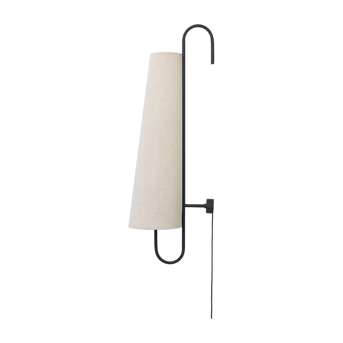 Lampada da parete in tessuto naturale e ferro nero 100 cm Ancora - Ferm Living