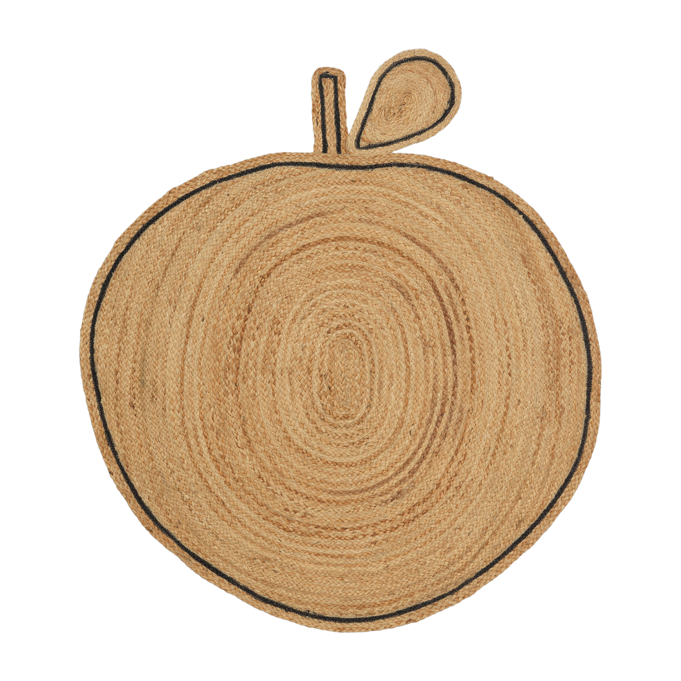 Children's rug in natural woven jute 110 x 120 cm Apple - Ferm Living