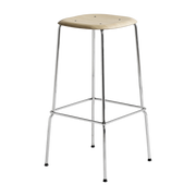 Stool oak and steel veneer 75 cm Soft Edge 80 - Hay