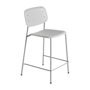 Chaise de bar acier et polypropylène gris doux Soft Edge 98 cm 95 - Hay