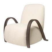 Nordischer off-white Bouclé-Stoff Sessel Buur - -. Ferm Living
