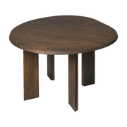 Asymmetrical dark brown beech dining table 115 cm Tarn - Ferm Living