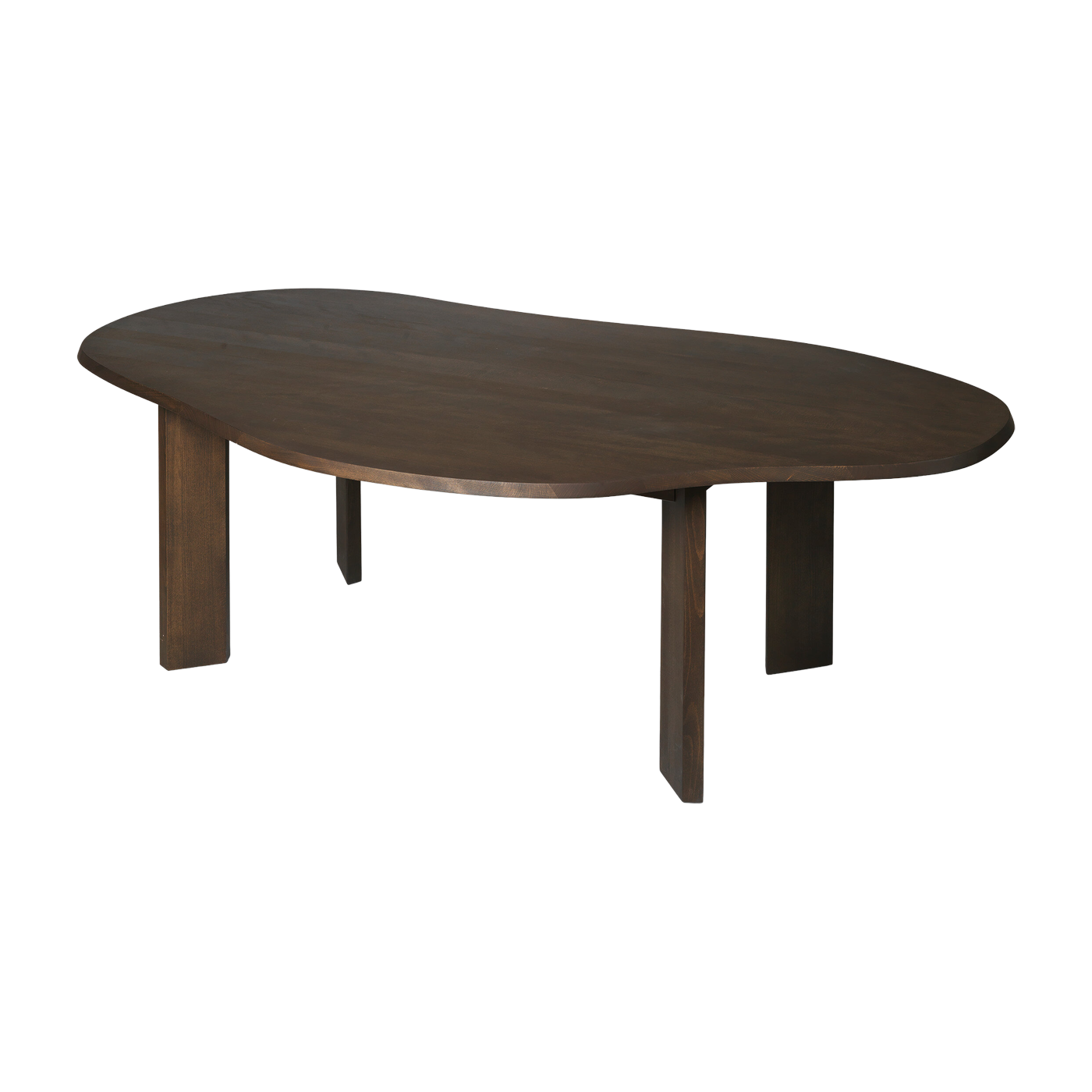 Table à manger asymétrique en hêtre marron foncé 220 cm Tarn - Ferm Living