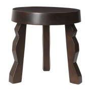 Faye dark brown mango wood stool - Ferm Living