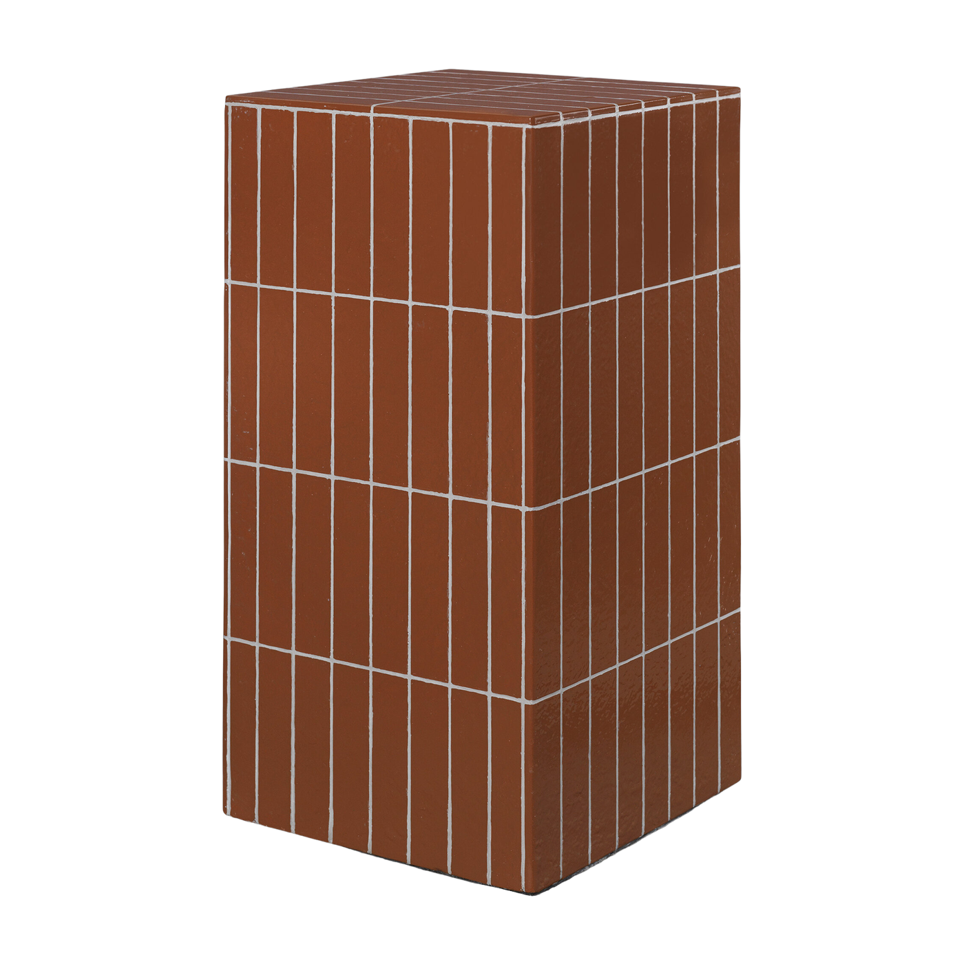 Beistelltisch aus braunem Beton 32 x 64 cm Pillar -. Ferm Living