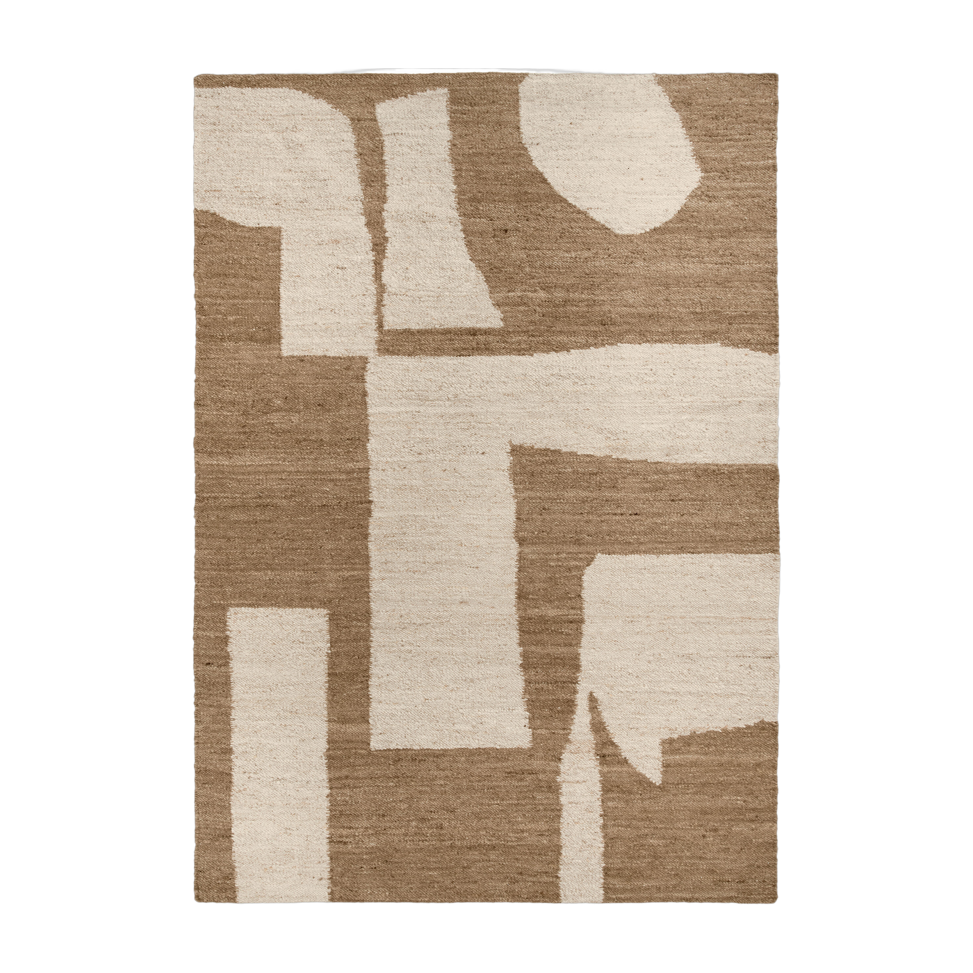 Off-white wool and toffee rug 200 x 300 cm Piece - Ferm Living