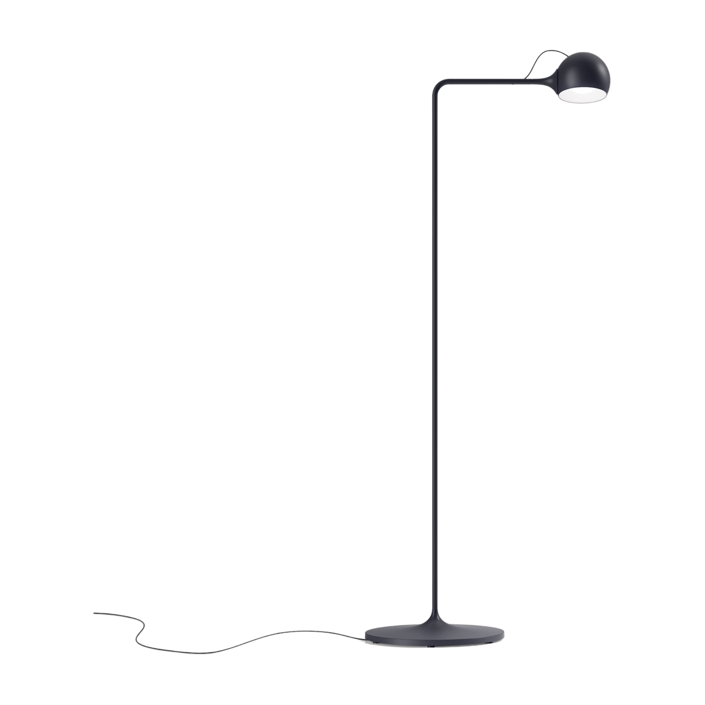 مصباح قراءة أرضي من الفولاذ الرمادي الفحمي Ixa - Artemide