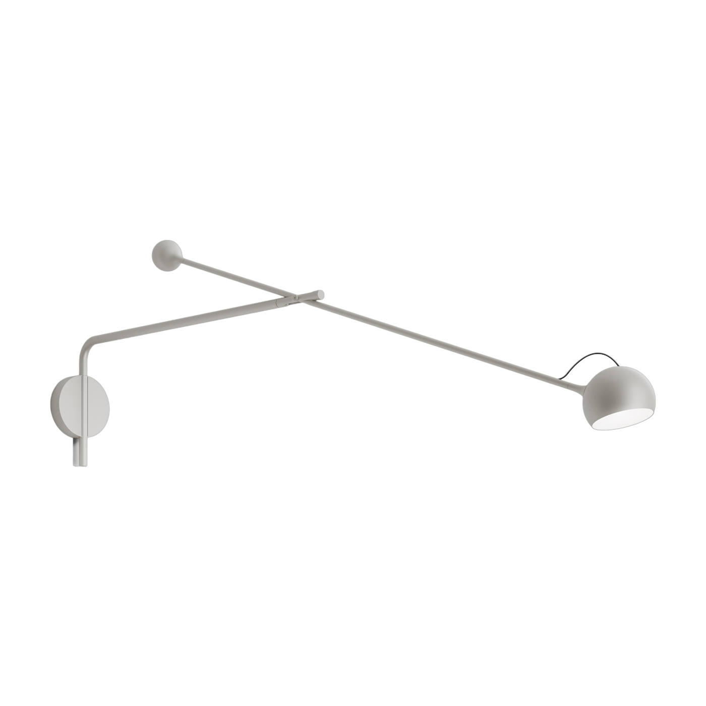مصباح حائط بذراع من الفولاذ الأبيض Ixa - Artemide