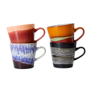 4 Tazas de Cerámica Americano 70's- Vajilla HKliving