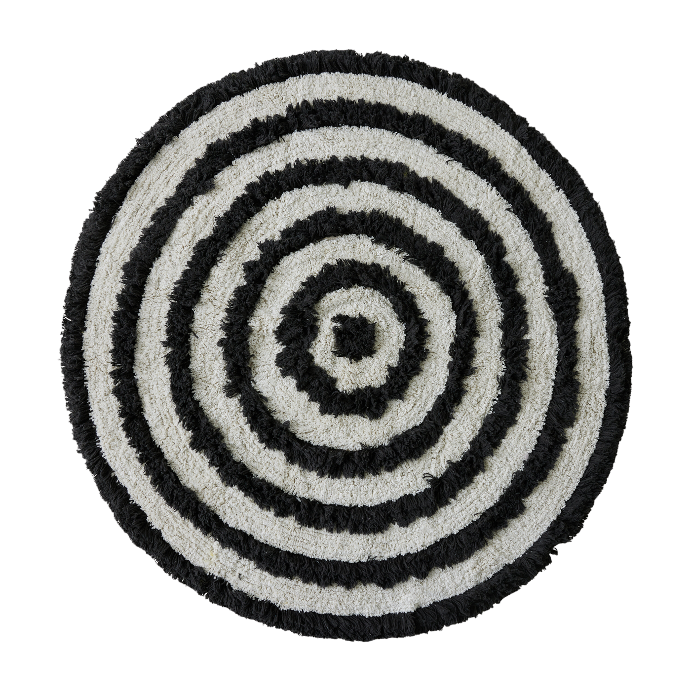 Tapis de bain rond en coton monochrome 120 cm - HKliving