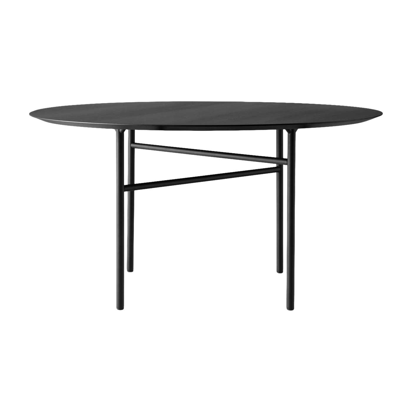 Dining table ronde in black oak 138 cm Snaregade - Audo