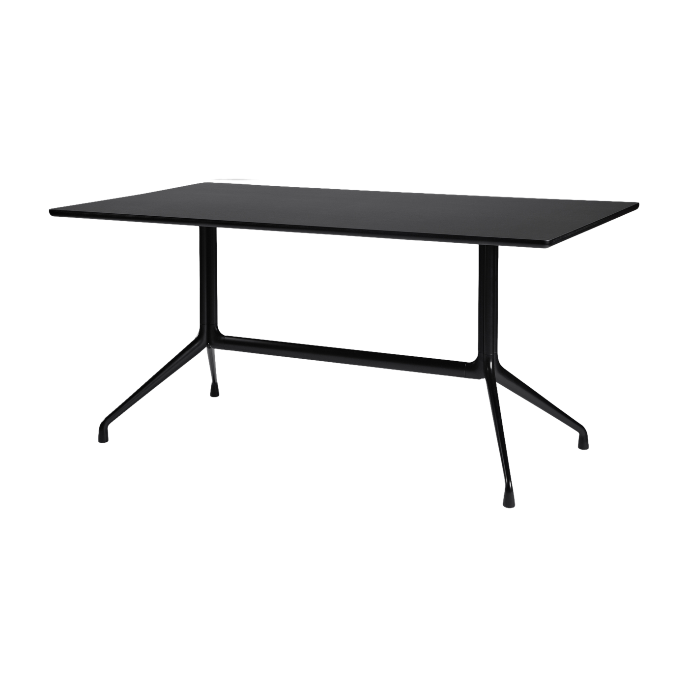 Tavolo da pranzo con struttura in alluminio nero 180 x 105 cm About A Table - HAY