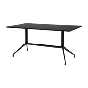 Black aluminum frame dining table 180 x 105cm About A Table - HAY
