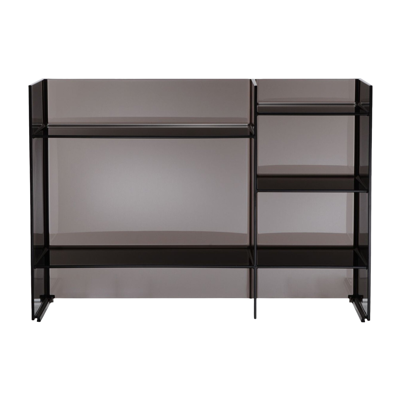 Rauchfarbenes Aufbewahrungsmöbel 75 x 53 cm Sound rack -. Kartell