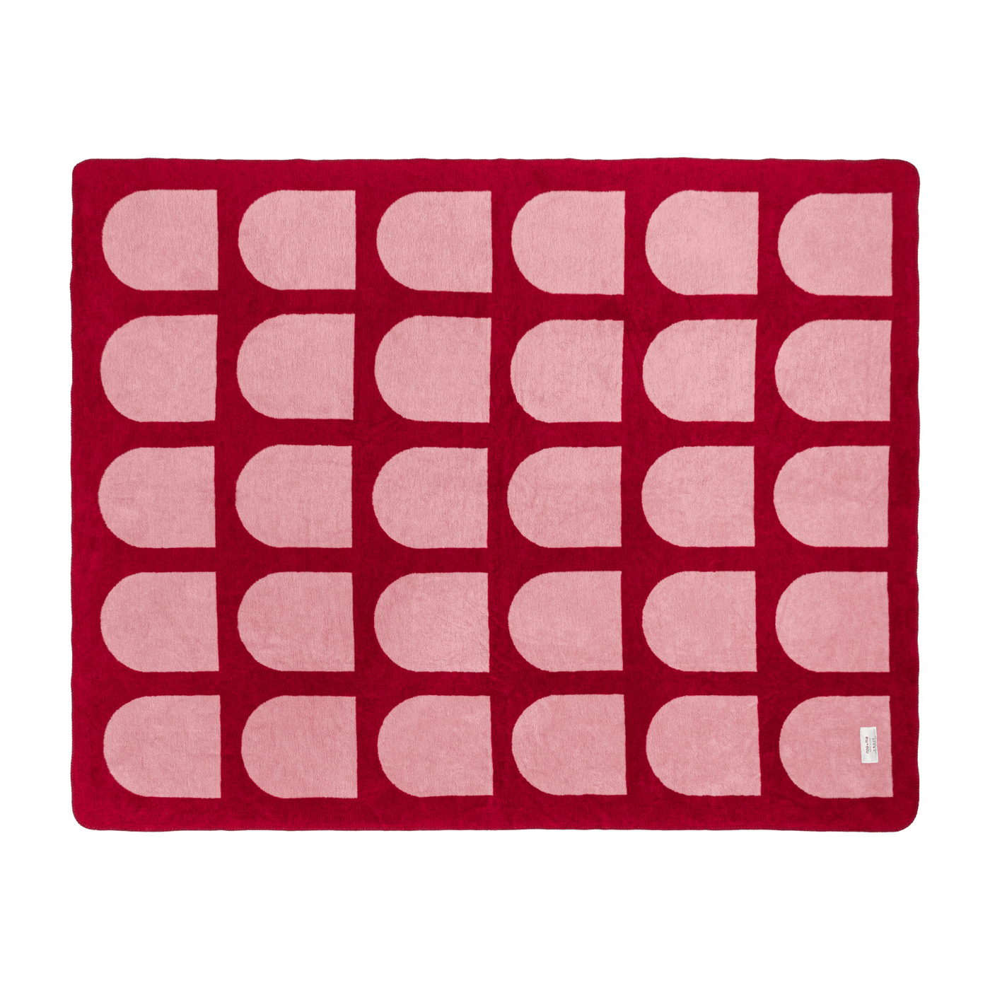 Pink floral and cherry juice cotton throw 150 x 200 cm Gilli - noo. ma
