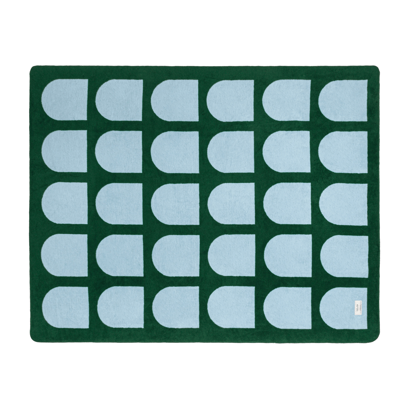 Forest green and blue cotton throw 150 x 200 cm Gilli - noo. ma