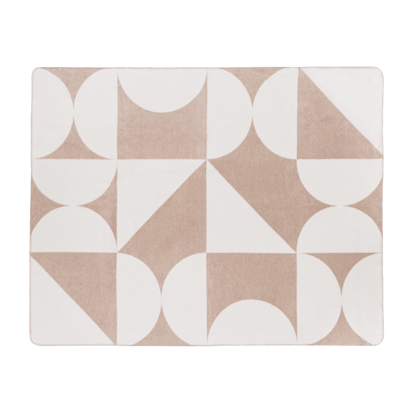 Tul beige and caramel cotton throw 150 x 200 cm - Tul noo. ma