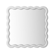 Miroir carré en verre et acier blanc 80 x 80 cm Illu - Normann Copenhagen