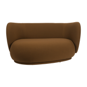 Links gebogenes Sofa mit Tonus-Stoff von kvadrat Rico -. Ferm Living