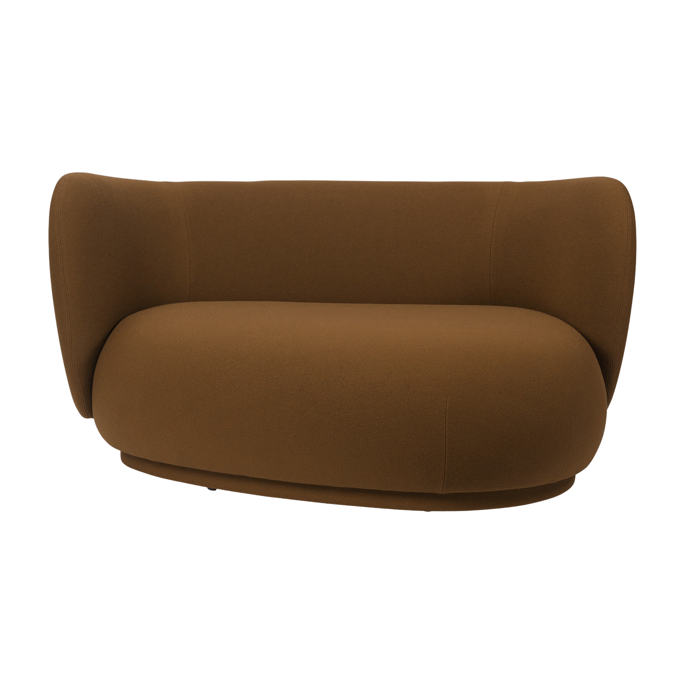 Canapé courbé droit en tissu tonus de kvadrat Rico - Ferm Living