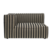 Modular sofa from angle left in striped fabric 138 x 108 cm Catena - Ferm Living