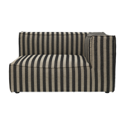 Modular sofa from angle straight in striped fabric 138 x 108 cm Catena - Ferm Living