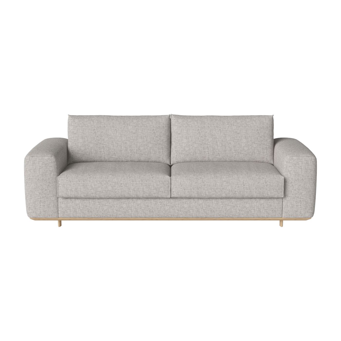 Schlafsofa 2-Sitzer und 1/2 Stoff Nantes multi grey und geölte Eiche 240 cm Guest -. Bolia
