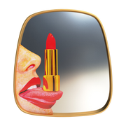Miroir à cadre doré 54 x 59 cm Tongue - Seletti