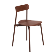 Red-brown beech and aluminum chair 78 cm Fromme - Petite Friture
