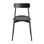 Sedia in faggio e alluminio nero da 78 cm Fromme - Petite Friture