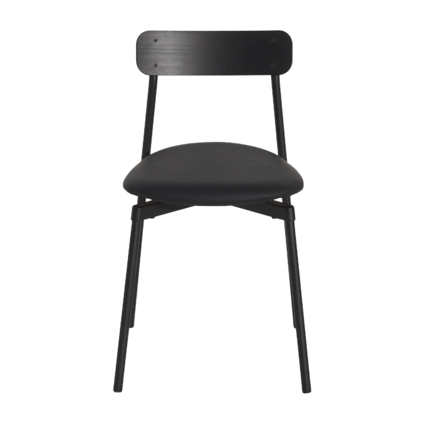 Chaise en hêtre noir cuir 78 cm Fromme - Petite Friture