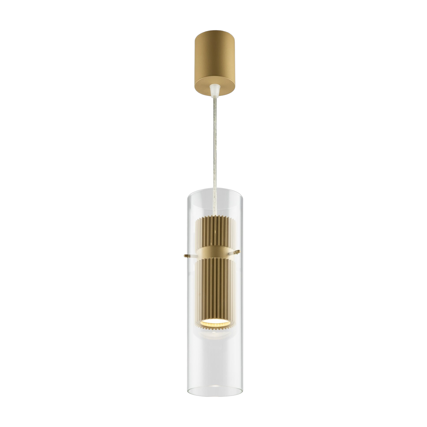 Dynamics glass and gold aluminum suspension - Maytoni