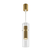 Dynamics glass and gold aluminum suspension - Maytoni