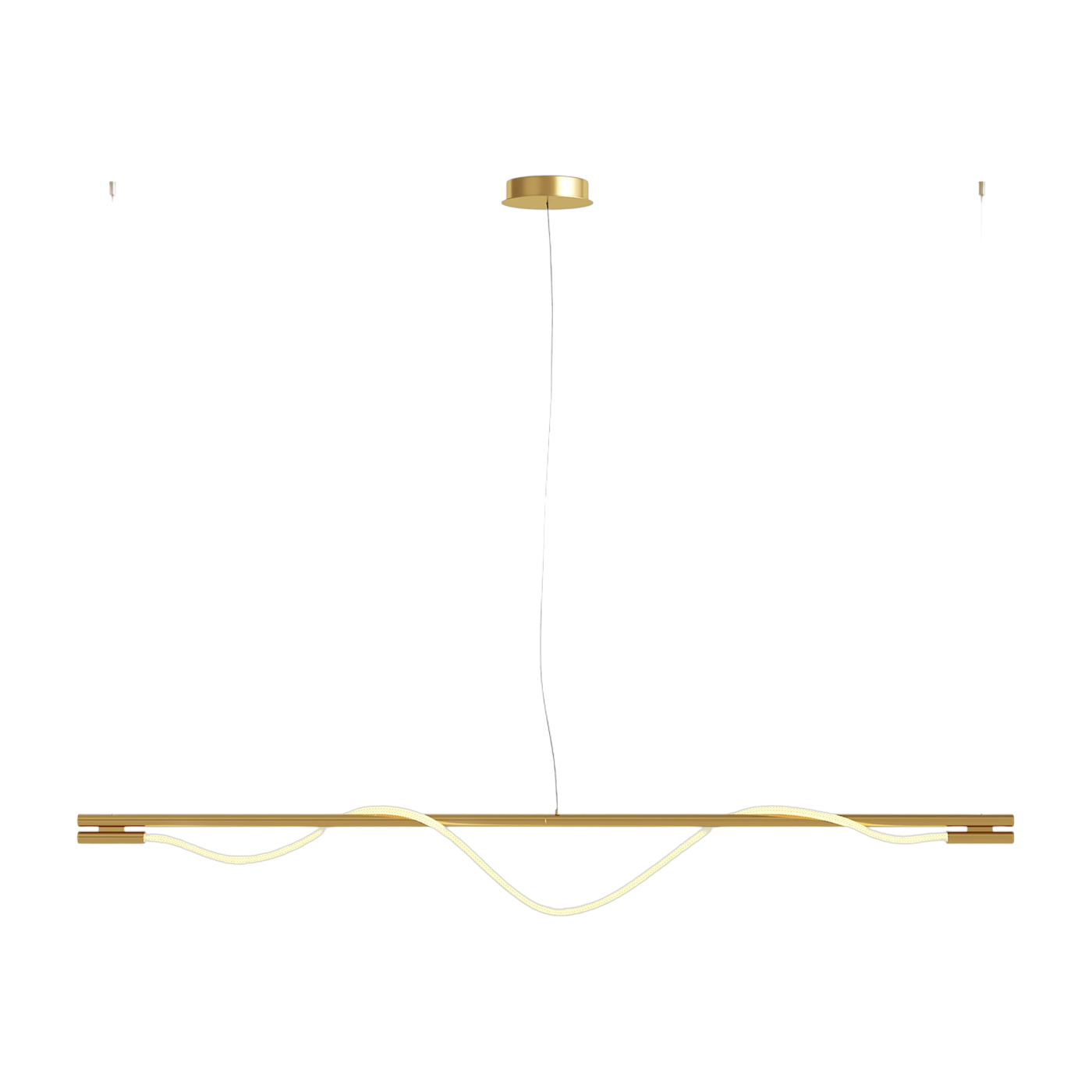 Suspension en aluminium doré Tau - Maytoni